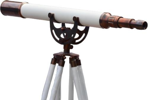 Dekorativt ankare mästare enkel tunna nautisk antik brons finish maritimt navigationsinstrument vintage pirater spyglass stativ teleskop hem kontor dekor