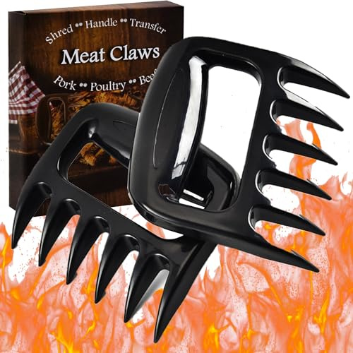 2 Stück Bear Claws Fleischwolf für BBQ, die Original Bear Paws Shredder Claws, perfekt zerkleinertes Fleisch, leicht heben, handhaben, zerkleinern und schneiden Fleisch, Schweinefleisch Shredder Claw