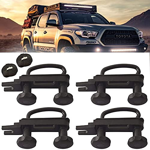 Timisea 4 Satz Dachbox Befestigung U Bügel Universal Auto Van Montage Fitting, U-förmige Bolzenklemme mit 8 robusten Sicherungsmuttern, Montagezubehör für Universal Dachboxenhalterungen