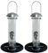Heavy Duty Aluminium Wild Bird Seed Feeders with Seed Catcher Trays (Pack of 2)