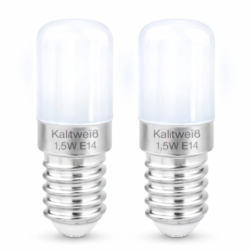 Perfect LED Kühlschrankbirnen - kaltweiß - 2er Set - E14 LED Lampe - Kühlschranklampe - 6000 K - 1,5 Watt