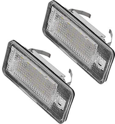 X AUTOHAUX 2pcs LED License Plate Light Car Number Lamp Replacement White Light