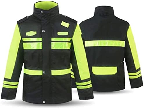 Habrur Sicherheitsweste Warnweste Warnschutzweste Reflektierender Anzug für den Winter Oxford-Stoff wasserdichte reflektierende Warnschutz-Overalls Reflektorweste (Color : Down Liner, Size : 4XL)