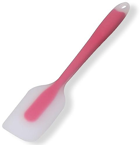DAZISEN Food Grade Silicone Spatula - Multicolour Translucent Rubber Spatula Heat Resistant Non-Stick Cooking Baking Mixing Spatula Kitchen Utensils