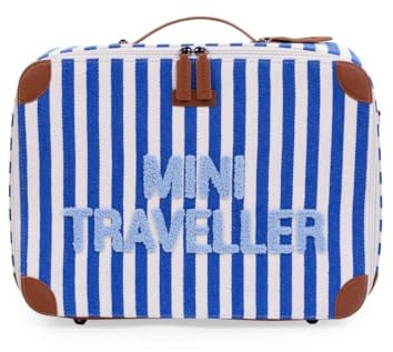 CHILDHOME, Valigia per bambini, Weekend, formato cabina, bagaglio a mano, compatto, resistente, con maniglia per il trasporto semplice, etichetta nome, design, finta pelle, misto, mini viaggiatore,