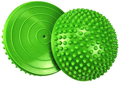 Feaolala Therapie Balance Igel Balance-Igel Set, Fitness Halbkugel Stabilitätsübung für Kinder und Erwachsene Pro Balance Förderung der Koordination und Balance (2 Grün)