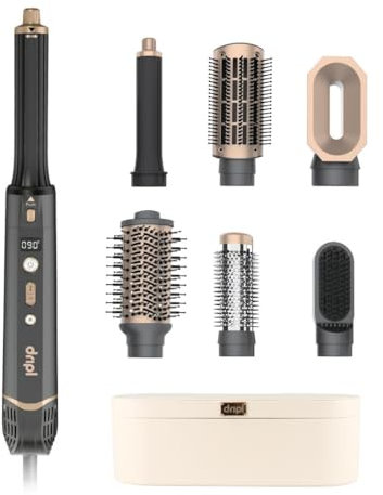 Dripl Airstyler Pro - 6in1 Multistyler für alle Haartypen ohne Hitzeschäden, Hair Dryer-Hairstyler&Hair Curler All-in-One Styling mit Innovative Lufttechnologie&Coldshot-Funktion für Locken, Wellen