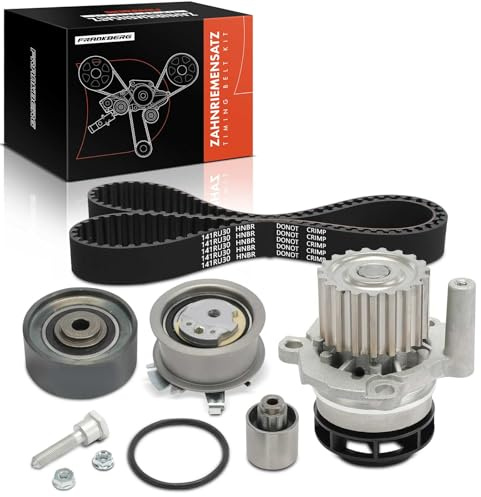 Frankberg Zahnriemensatz Zahnriemen Wasserpumpe | Kompatibel mit Altea XL 5P5 5P8, T.o.u.r.a.n 1T1 1T2, A3 8P1, Golf Plus 521 5M1, O.c.t.a.v.i.a II 1Z3, P.a.s.s.a.t 3C2
