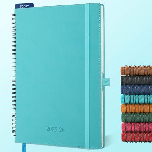 IN-LUXPRO Calendari 2025 2026, pianificatore settimanale, A4 (29 x 21,7 cm), calendario di 18 mesi (luglio 2025-dicembre 2026) con anello e copertina morbida, calendario settimanale con portapenne