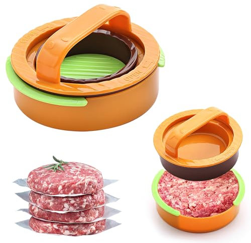 Kasoud Burger Press Patty Maker, Burger Maker Burger Colour Set Non Stick 3 in 1 Stuffing Smash Burger Press Meat Press Burger Patty Maker Burger Mould for Patties