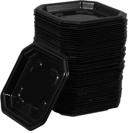 KONTONTY Soucoupe pour Bac À Fleurs Bac Récupérateur Deau pour Plantes Plateaux en Plastique Robustes pour Plantes Ensemble De Soucoupes