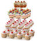 LATERN 4 Niveaux Présentoir à Cupcakes, Carré Tour à Gâteaux en Acrylique Présentoir Transparent à Étages Support à Desserts Réutilisable pour Mariage Anniversaire Baby Shower Halloween Fête