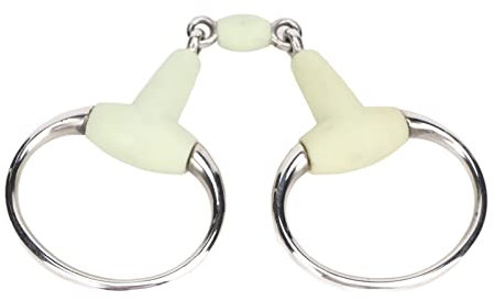 OPPWONG Bit di Snaffle, Gomma in Acciaio Inossidabile Avvolto in Gamba Sciolta Foce del Cavallo Snafflehorse Bit con Sapore per L'allenamento e la Guida del Cavallo