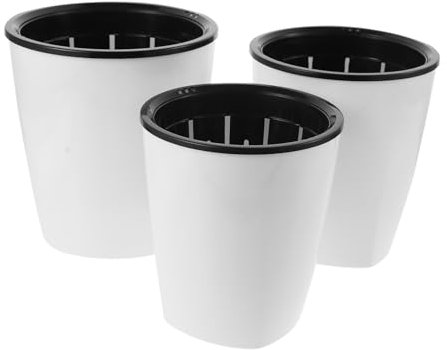 Garneck 3pezzi Vasi Autoirriganti in Materiale Per Piante Da Interno Ed Esterno Fioriere Idroponiche Per Piante Per Balcone e Ufficio Design Pratico e Durevole