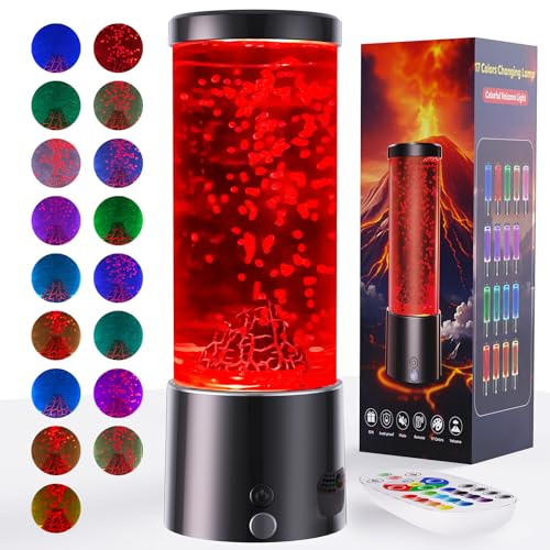 Soarling Luce notturna vulcano bambini, lampada vulcano con 17 cambi di colore e telecomando, lampada eruzione vulcanica, educativa per bambini, ragazzi e ragazze
