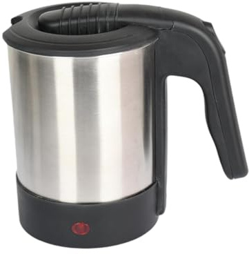 Amagogo Car Electric Travel Kettle Hot Water Pot Fast Boil Compact Portable Heating Cup Heater for Coffee Tea Truck Road Trips Travel, 12V 150W