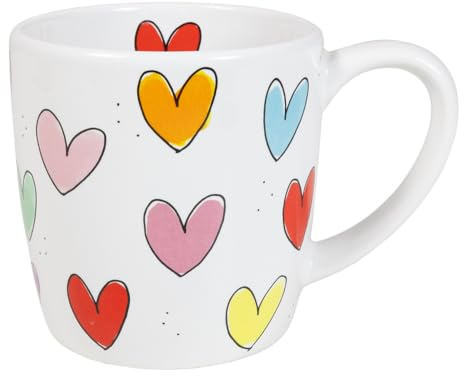 Blond Amsterdam Cappuccino-Becher Herzchen, 500ml | Keramik, Herzchen Design, Für Cappuccino & Tee, Mikrowellengeeignet, Handwäsche empfohlen