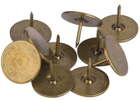 Retro Style Polsternägel - Reißnägel schwarz, Ziernägel antik, Starke Befestigung mit scharfem Dorn, Für Möbel & Dekoration, Einfach zu montieren & entfernen,