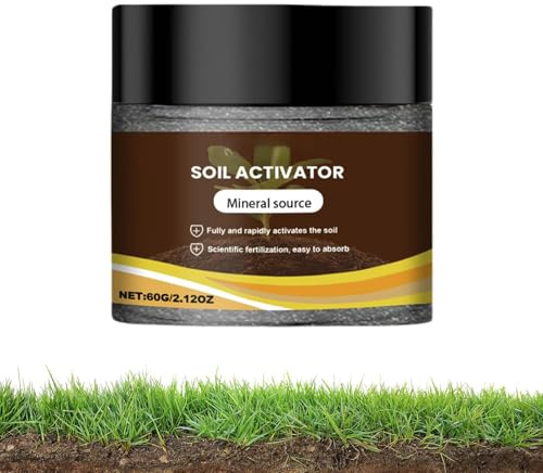 Fuuxtci Activador de Suelo - Fertilizante para Plantas,Nutrientes Naturales Abono 60G Para Legumbres Flores Frutas Árboles Plantas De Interior De Exterior
