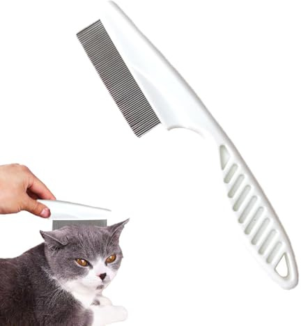 Flohkamm für Katzen,Design-Flohbürste mit verdicktem Griff - Flohkamm für Haustiere, Hilft bei trockener Haut, zur Vorbeugung und Erkennung von Flöhen bei Haustieren