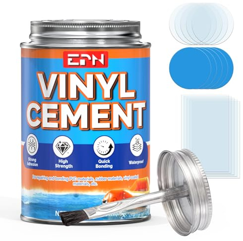 EPN Vinyl Cement, High Strength Vinyl Glue, Waterproof Pool Liner Repair Kit for Inflatables, Air Mattress, Swimming Ring, Tent, Bounce House, Inflatable Toys, Kayak