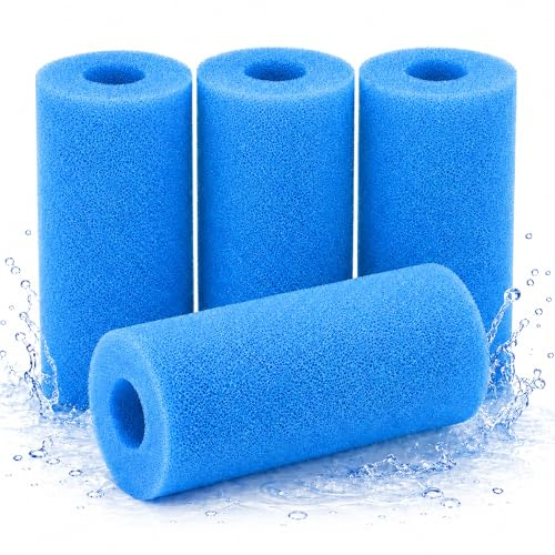 Cartucho Filtro Piscina Tipo A/C 20 x 10 cm, Espuma Lavable, 4 Uds