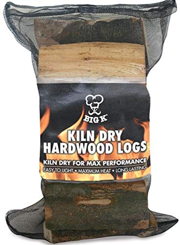 Big K 7kg Kiln-Dried Hardwood Fire Logs, Fire Pit & BBQ Accessories | Long-Burning Kindling Wood for Pizza Ovens, Fire Pits, Smokers & Chimineas | Outdoor Fire Pit/BBQ Accessories, Logs for Fireplace