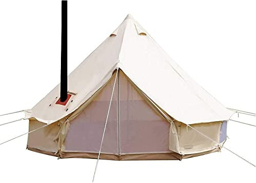 Sporttent Camping 4 Season Waterproof Cotton Canvas Bell Tent with Stove Hole and Cable Hole (7M/23(ft))