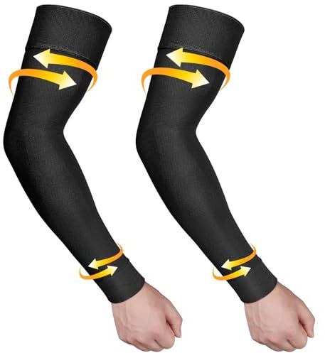 Ailaka Medizinische Kompressions Lymphödem Damen Herren, Kompression Arm 20-30 mmhg Kompressionsärmel mit Gepunktetem Silikonband, Armbandage für Krampfadern, Lymphödem, Arthritis, Tennisarm