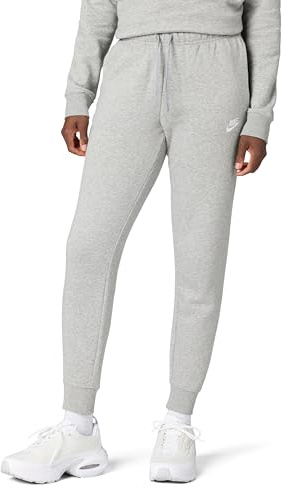 Nike Damen Nsw Club Hose, Dk Grey Heather/White, L EU