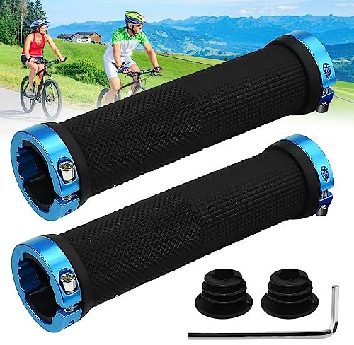 skytowards 1 Par Profesional Puños Bicicleta Puños Manillar Antideslizante Ergonomicos Puños Bicicleta Montaña Protector Manillar Bicicleta con 2 Tapones de Sujeción para Mango de Diámetro 22mm