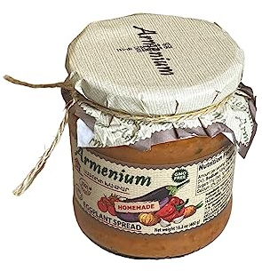 Armenian Homemade Eggplant Spread 100% Natural, No Preservatives from Armenia Glass Jar 16.2 oz, (460 g)