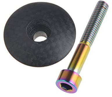 Hemobllo Mountainbike-schüsselabdeckung Aus Titanlegierung Carbonfaser Gabelgriff Vorbaukappe Zubehör * 35 Mm Rauchsilber Und Widerstandsfähig
