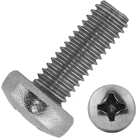 Techtanium Linsenkopfschrauben M5 x 16 mm mit Kreuzschlitz (H) aus Edelstahl A2 (10 Stück) | Rundkopfschrauben | Linsenschrauben | DIN 7985