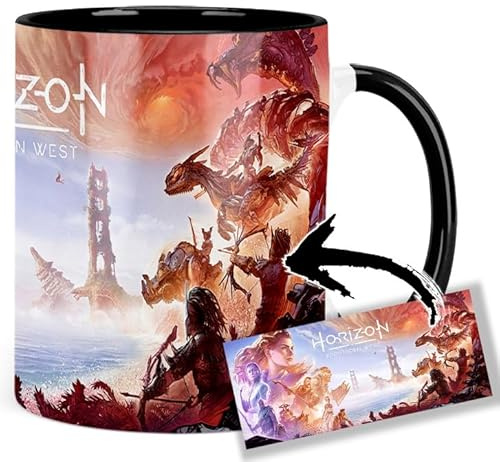Horizon 2 Forbidden West B Tasse Innen & Henkel Schwarz Keramikbecher Mug
