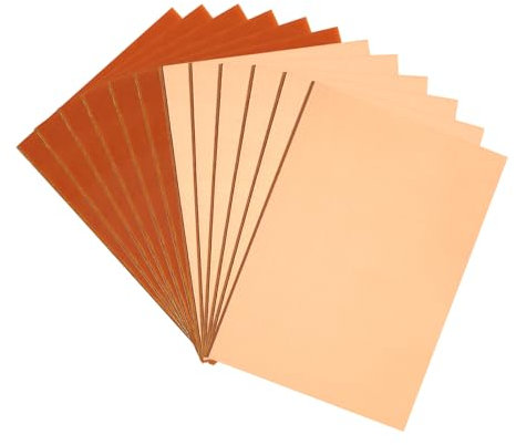 PATIKIL Rame PCB Scheda, 20pz Singolo Lato Rame Rivestito Circuito Scheda Laminato Cilindrico PCB Cuscinetti Prototipo Scheda 15x10 cm, 1,6 mm Spessore per Saldatura Rail Panchina Mulino