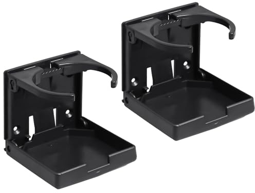 2 Getränkehalter, Auto-Getränkehalter, Auto-Getränkehalter, Verstellbarer Auto-Getränkehalter, Zusammenklappbarer Getränkehalter, Auto-Wasserbecherhalter, Tragbarer Getränkehalter, Schwarz