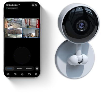 HESTIA Indoor Compact Camera┃3MP Compact Wifi Security Cameras┃Wireless Door Security Alarm Camera With AI Motion Detection┃2 Way Audio Home Security Mini Cameras┃Night Colour Wifi Cam for Home