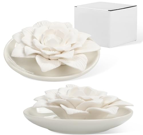 2 Stück Duftsteine für Ätherische Öle Aroma Duftstein Lotusblüte Duftstein für Ätherische Öle Diffuser Ä therische Ö le Klein für Aromatherapie in Schlafzimmer Badezimmer Büro und Auto Lotusblume