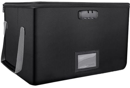 Feuerfeste Dokumentenbox, Hochtemperaturbeständige Multifunktions-Haushalts-Aufbewahrungsbox, Dokumentenbox, Safe Locking Aufbewahrungsbox für die Aufbewahrung von Zertifikaten, Datenspeichergerät