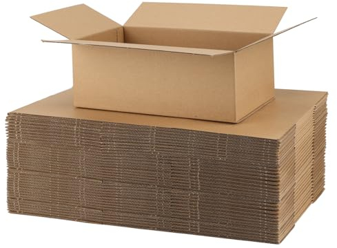 CRUGLA 10x6x4 Shipping Boxes for Small Business, 25 Packs Corrugated Cardboard Boxes for Shipping Packing Mailing