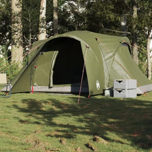 Homgoday Family Iglu-Zelt 6 Personen wasserdicht Olive Campingzelt, Iglu-Zelt für 2-4 Personen