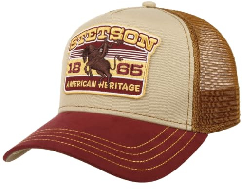STETSON Heritage Rodeo Trucker keps broderad patch mesh snapback Herr Aret runt