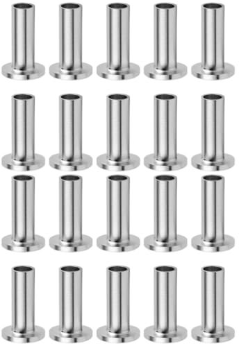 Gadpiparty 20pcs Crimp Loop Sleeves for Cable Railing Deck Railing Protector Steel Wire Rope Cable Covers