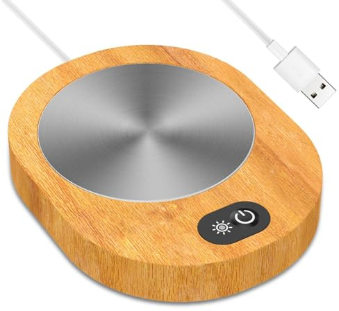 Chauffe-tasse à café, isolateur intelligent pour boissons, chauffante de café, de café à grain de bois USB, chauffe-café à grain de bois avec température constante de 55