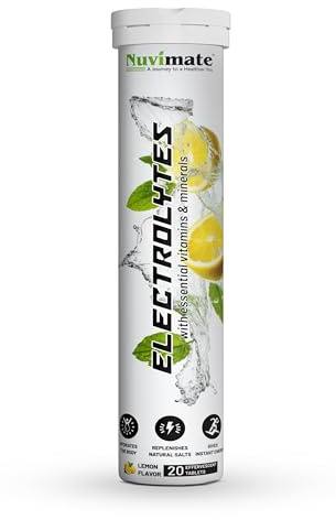 Electrolyte Tablet with Zero Added Sugar Electrolytes Hydration Tablets Supplement for Sustained Energy with 5 Essential Electrolytes No Sugar