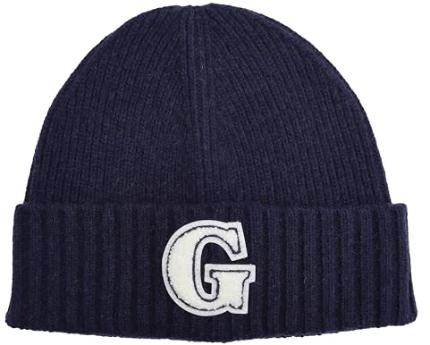 GANT Strickmütze Mütze G Badge Beanie Blau Marine One Size