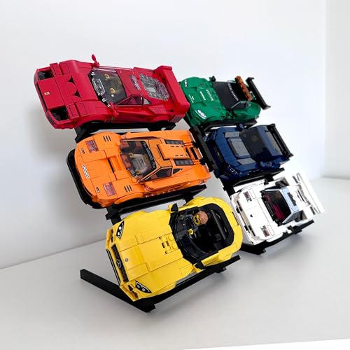 The Good Idea Präsentationsständer für LEGO Speed Champions Cars – 60° abgestufte Halterung | ohne Werkzeug einrichten | hält 6 Autos | horizontal erweiterbar – ideal für Ziegelauto & F1 Garage