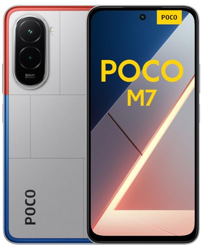 XIAOMI Poco M7, Smartphone 8+256GB, 6,9 FHD+ 144Hz Display, Snapdragon 685, 50MP AI-Zweifach-Kamera, 7000mAh, Silber