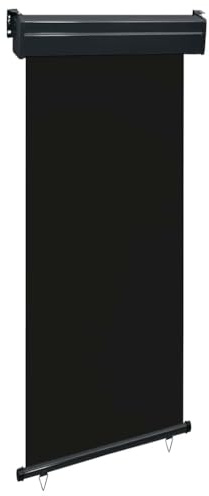 Store Vertical Exterieur, Protection Solaire, Canopée Rétractable, Store Pergola Extérieur, Brise Vue pour Balcon Jardin, 85x250 cm Noir